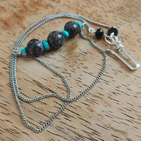 Kingman Turquoise and Jasper Necklace - Picture 10 of 10